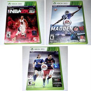 Xbox 360 FIFA18, Madden NFL16, NBA2K16